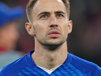 Marko Rog of GNK Dinamo  looks on  during the Champions League Round 1 match between Bayern Munich v Dinamo Zagreb, at the Allianz Arena, in...