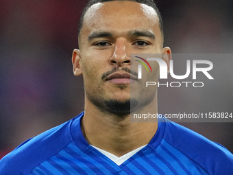 Samy Mmaee of GNK Dinamo  looks on  during the Champions League Round 1 match between Bayern Munich v Dinamo Zagreb, at the Allianz Arena, i...