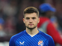 Martin Baturina of GNK Dinamo  looks on  during the Champions League Round 1 match between Bayern Munich v Dinamo Zagreb, at the Allianz Are...