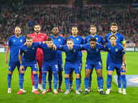    GNK Dinamo team  during the Champions League Round 1 match between Bayern Munich v Dinamo Zagreb, at the Allianz Arena, in Munich, German...