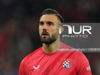 Ivan Nevistić of GNK Dinamo  looks on  during the Champions League Round 1 match between Bayern Munich v Dinamo Zagreb, at the Allianz Arena...