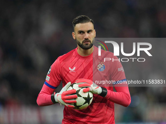 Ivan Nevistić of GNK Dinamo  looks on  during the Champions League Round 1 match between Bayern Munich v Dinamo Zagreb, at the Allianz Arena...