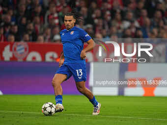 Samy Mmaee of GNK Dinamo  controls the ball  during the Champions League Round 1 match between Bayern Munich v Dinamo Zagreb, at the Allianz...