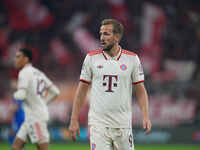 Harry Kane of Bayern Munich  gestures  during the Champions League Round 1 match between Bayern Munich v Dinamo Zagreb, at the Allianz Arena...