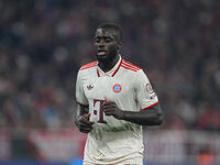 Dayot Upamecano of Bayern Munich  looks on  during the Champions League Round 1 match between Bayern Munich v Dinamo Zagreb, at the Allianz...