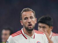 Harry Kane of Bayern Munich  looks on  during the Champions League Round 1 match between Bayern Munich v Dinamo Zagreb, at the Allianz Arena...