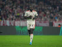 Dayot Upamecano of Bayern Munich  looks on  during the Champions League Round 1 match between Bayern Munich v Dinamo Zagreb, at the Allianz...