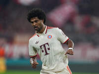 Serge Gnabry of Bayern Munich  looks on  during the Champions League Round 1 match between Bayern Munich v Dinamo Zagreb, at the Allianz Are...