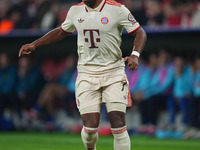 Serge Gnabry of Bayern Munich  controls the ball  during the Champions League Round 1 match between Bayern Munich v Dinamo Zagreb, at the Al...