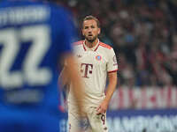 Harry Kane of Bayern Munich  looks on  during the Champions League Round 1 match between Bayern Munich v Dinamo Zagreb, at the Allianz Arena...