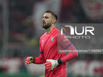 Ivan Nevistić of GNK Dinamo  looks on  during the Champions League Round 1 match between Bayern Munich v Dinamo Zagreb, at the Allianz Arena...