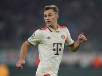 Joshua Kimmich of Bayern Munich  looks on  during the Champions League Round 1 match between Bayern Munich v Dinamo Zagreb, at the Allianz A...