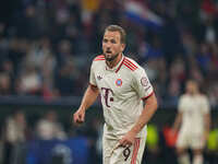 Harry Kane of Bayern Munich  looks on  during the Champions League Round 1 match between Bayern Munich v Dinamo Zagreb, at the Allianz Arena...