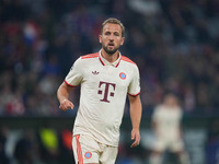 Harry Kane of Bayern Munich  looks on  during the Champions League Round 1 match between Bayern Munich v Dinamo Zagreb, at the Allianz Arena...