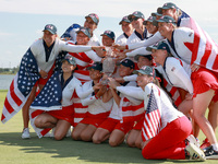 GAINESVILLE, VIRGINIA - SEPTEMBER 15: Members of Team USA Vice Captain Morgan Pressel, Lilia Vu, Rose Zhang, Captain Stacy Lewis(front row c...