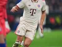 Harry Kane of Bayern Munich  looks on  during the Champions League Round 1 match between Bayern Munich v Dinamo Zagreb, at the Allianz Arena...