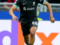 Trent Alexander-Arnold of Liverpool FC in action during the UEFA Champions League 2024/25 League Phase MD1 match between AC Milan and Liverp...