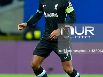 Virgil van Dijk of Liverpool FC during the UEFA Champions League 2024/25 League Phase MD1 match between AC Milan and Liverpool FC at Stadio...