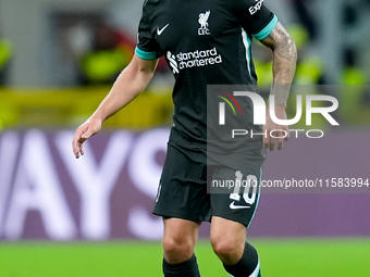 Alexis Mac Allister of Liverpool FC during the UEFA Champions League 2024/25 League Phase MD1 match between AC Milan and Liverpool FC at Sta...