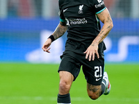 Kostas Tsimikas of Liverpool FC during the UEFA Champions League 2024/25 League Phase MD1 match between AC Milan and Liverpool FC at Stadio...