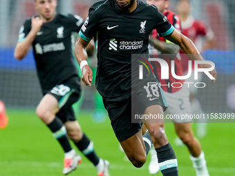 Cody Gakpo of Liverpool FC during the UEFA Champions League 2024/25 League Phase MD1 match between AC Milan and Liverpool FC at Stadio San S...