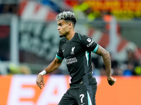 Luis Diaz of Liverpool FC during the UEFA Champions League 2024/25 League Phase MD1 match between AC Milan and Liverpool FC at Stadio San Si...