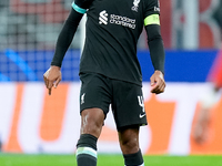 Virgil van Dijk of Liverpool FC during the UEFA Champions League 2024/25 League Phase MD1 match between AC Milan and Liverpool FC at Stadio...