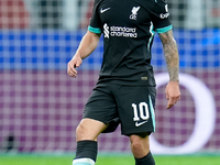 Alexis Mac Allister of Liverpool FC during the UEFA Champions League 2024/25 League Phase MD1 match between AC Milan and Liverpool FC at Sta...