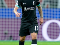 Alexis Mac Allister of Liverpool FC during the UEFA Champions League 2024/25 League Phase MD1 match between AC Milan and Liverpool FC at Sta...