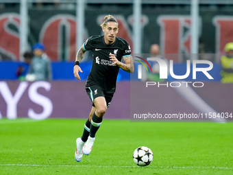 Kostas Tsimikas of Liverpool FC during the UEFA Champions League 2024/25 League Phase MD1 match between AC Milan and Liverpool FC at Stadio...