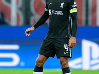 Virgil van Dijk of Liverpool FC during the UEFA Champions League 2024/25 League Phase MD1 match between AC Milan and Liverpool FC at Stadio...