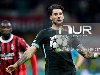 Dominik Szoboszlai of Liverpool FC during the UEFA Champions League 2024/25 League Phase MD1 match between AC Milan and Liverpool FC at Stad...