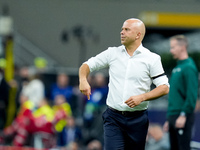 Arne Slot head coach of Liverpool FC gestures during the UEFA Champions League 2024/25 League Phase MD1 match between AC Milan and Liverpool...