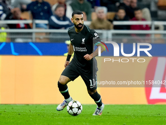 Mohamed Salah of Liverpool FC during the UEFA Champions League 2024/25 League Phase MD1 match between AC Milan and Liverpool FC at Stadio Sa...