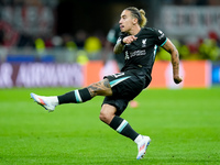 Kostas Tsimikas of Liverpool FC during the UEFA Champions League 2024/25 League Phase MD1 match between AC Milan and Liverpool FC at Stadio...