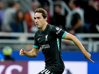 Federico Chiesa of Liverpool FC looks on during the UEFA Champions League 2024/25 League Phase MD1 match between AC Milan and Liverpool FC a...