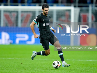 Dominik Szoboszlai of Liverpool FC during the UEFA Champions League 2024/25 League Phase MD1 match between AC Milan and Liverpool FC at Stad...