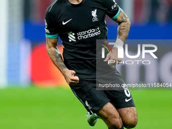 Dominik Szoboszlai of Liverpool FC during the UEFA Champions League 2024/25 League Phase MD1 match between AC Milan and Liverpool FC at Stad...