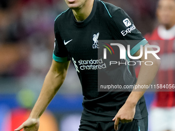 Federico Chiesa of Liverpool FC during the UEFA Champions League 2024/25 League Phase MD1 match between AC Milan and Liverpool FC at Stadio...