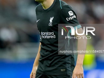 Federico Chiesa of Liverpool FC during the UEFA Champions League 2024/25 League Phase MD1 match between AC Milan and Liverpool FC at Stadio...