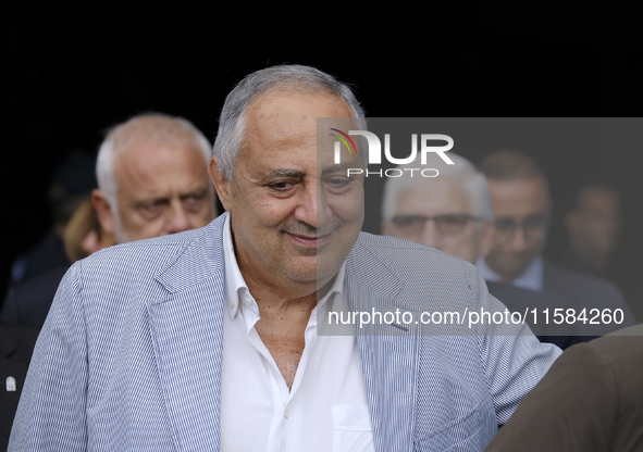 Roberto La Galla  at the Barbera Stadium which host the funeral chapel for Toto Schillaci, who dies this morning at the Civico hospital in P...