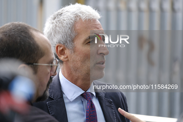 Dario Mirri  at the Barbera Stadium which host the funeral chapel for Toto Schillaci, who dies this morning at the Civico hospital in Palerm...