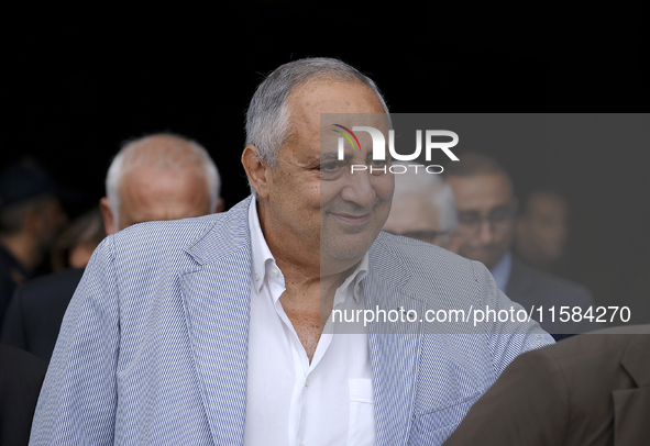 Roberto La Galla  at the Barbera Stadium which host the funeral chapel for Toto Schillaci, who dies this morning at the Civico hospital in P...