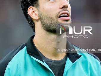 Dominik Szoboszlai of Liverpool FC looks on during the UEFA Champions League 2024/25 League Phase MD1 match between AC Milan and Liverpool F...