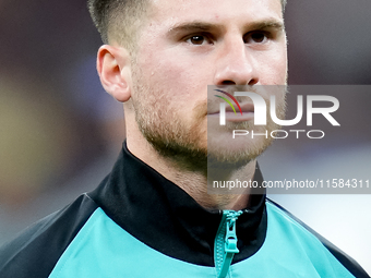 Alexis Mac Allister of Liverpool FC looks on during the UEFA Champions League 2024/25 League Phase MD1 match between AC Milan and Liverpool...