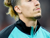 Kostas Tsimikas of Liverpool FC looks on during the UEFA Champions League 2024/25 League Phase MD1 match between AC Milan and Liverpool FC a...