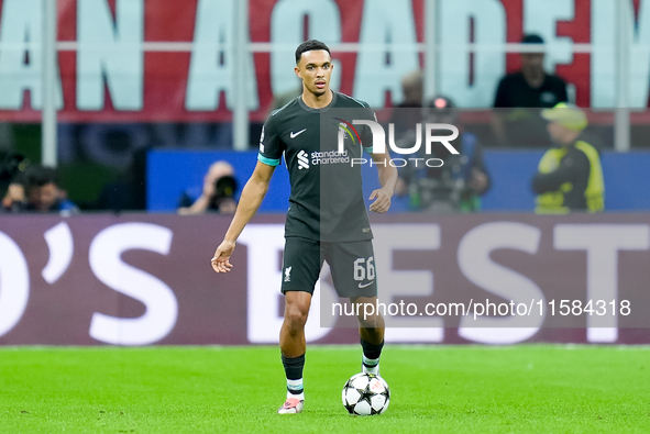 Trent Alexander-Arnold of Liverpool FC during the UEFA Champions League 2024/25 League Phase MD1 match between AC Milan and Liverpool FC at...