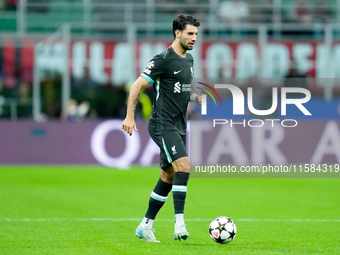 Dominik Szoboszlai of Liverpool FC during the UEFA Champions League 2024/25 League Phase MD1 match between AC Milan and Liverpool FC at Stad...