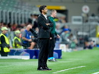 Paulo Fonseca head coach of AC Milan looks on during the UEFA Champions League 2024/25 League Phase MD1 match between AC Milan and Liverpool...