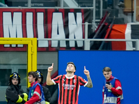 Christian Pulisic of AC Milan celebrates after scoring first goal during the UEFA Champions League 2024/25 League Phase MD1 match between AC...